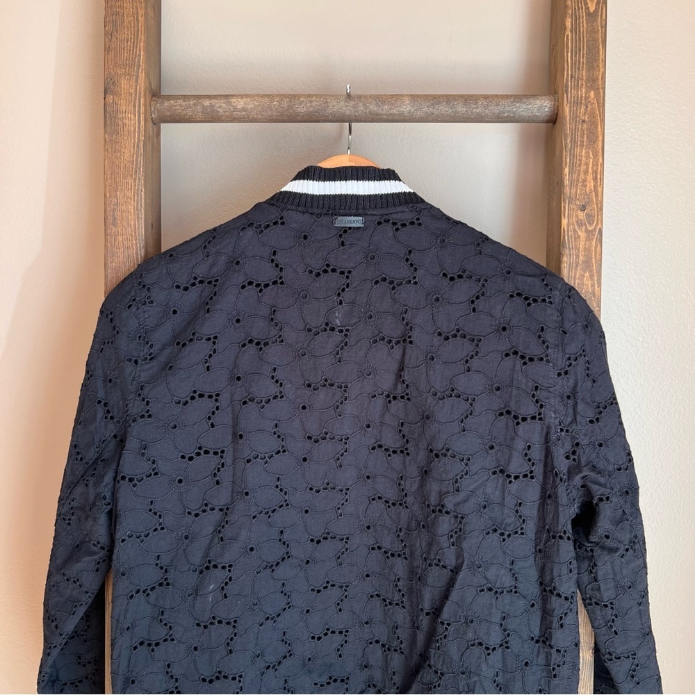 Blank NYC Reversible Black Eyelet Bomber Jacket - Picture 3 of 11